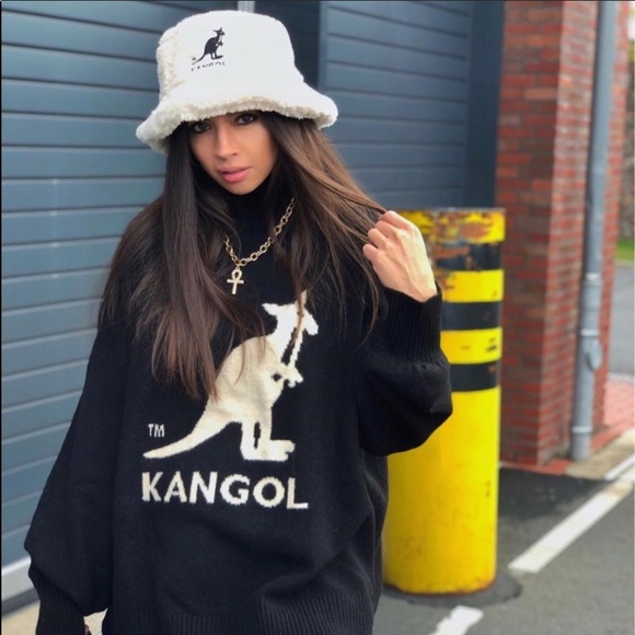 Hm X Kangol Faux Shearling Bucket Hat 